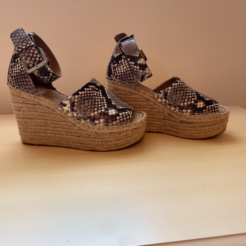 Marc Fisher Snakeskin Wedge Sandals